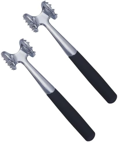2X Meat Tenderizer Hammer - Double-Sided Meat Hammer of Food-Grade Zinc Alloy, Mallet Kitchen Tool for Beaf Steak Chicken Fish Pork