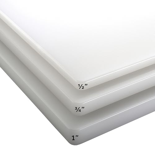 Winco 15" x 20" White Heavy-Duty Plastic Cutting Board