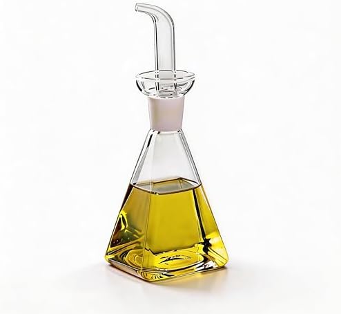 ELETON Oil or Vinegar Dispenser with Drip-free Spouts,Glass Olive Oil Cruet (8 oz)