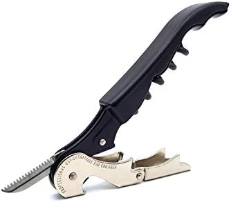 Pulltap's Genuine Classic 500 Waiter's Corkscrew – Double-Hinged Wine Key with Hinged Foil Cutter – Patented Design – Made in Spain – Black (Negro)