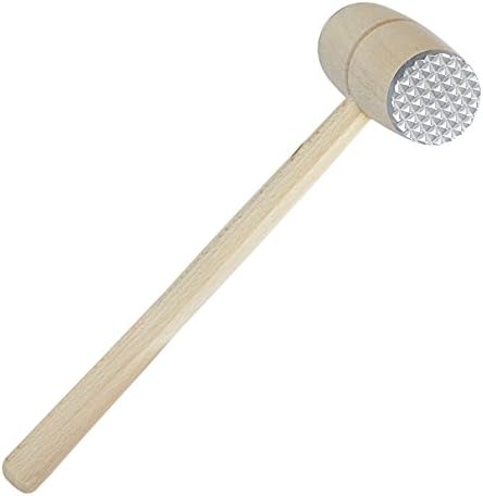 Scandicrafts Beech Wood and Aluminum 12 Inch Meat Tenderizer