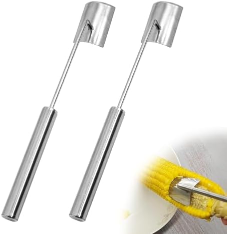 2026 New Corn on the Cob Remover Long Handle Stainless Steel Corn Stripping Tool, Corn Peeler Corn Peeler for Corn on the Cob, Corn Cob Stripper, Stainless Steel Corn Stripper Tool (2 PCS)