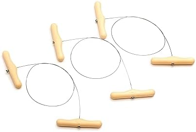 Cheese Slicer Wire 17.7 Inch - Cheese Cutter with Wire - Slicers/Strings for Block Cheese with Handles, Stainless Steell, 3 Pcs