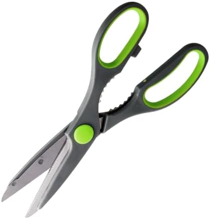 "Praktika" Super Scissors With Opener, 8.27", Gray/Green