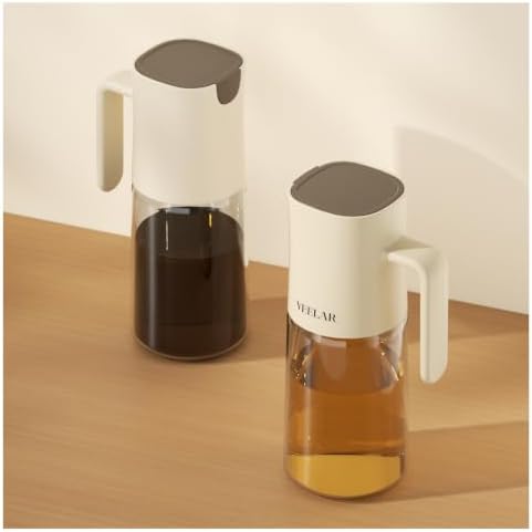 Glass Olive Oil Dispenser Bottle, 2 Pcs, 550ml