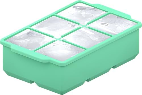 KitchFort® Large Silicone Ice Cube Tray (3-Pack) - 2" Big Ice Mold with Lid
