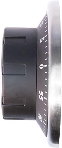 Westmark Kitchen Timer, Mechanical, Magnetic, 1-60 Minutes, Stainless Steel/Plastic, Redondo, Anthracite/Silver, 10922260