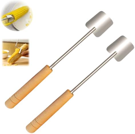 Corn Peeler for Corn on the Cob, Stainless Steel Corn Cob Stripper, Corn on Cob Remover Corn Cob Stripper (Style A-2PCS)