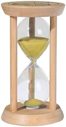 SuLiao Wooden Sand Timer 30 Minute Hourglass, Beech Gold Sand Clock, Small Watch 30 Min Timer, Reloj De Arenai, Hour Glass Sandglass for Home, Office, Decorative, Game, Classroom