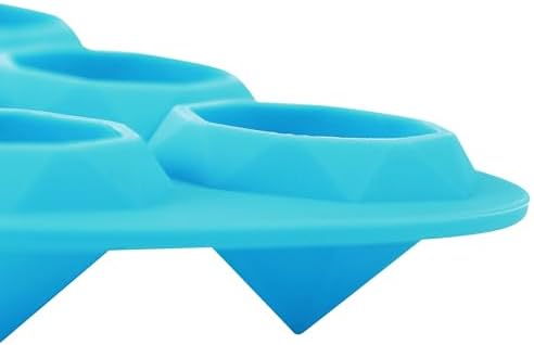 Webake 2 Pack Ice Cube Trays Diamond Shape 8 Cavity Reusable Silicone Ice Cube Mold, Crayons Wax Resin Chocolate Candy Molds
