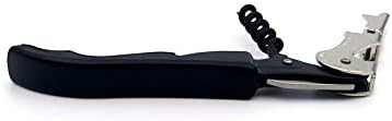 Pulltap's Genuine Classic 500 Waiter's Corkscrew – Double-Hinged Wine Key with Hinged Foil Cutter – Patented Design – Made in Spain – Black (Negro)