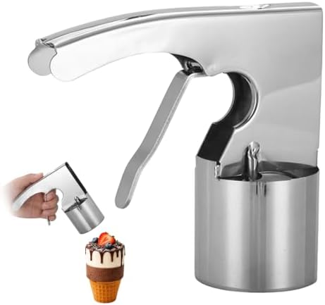 Ice Cream Scoop Stainless Steel, Cylindrical Scooper with Trigger Release
