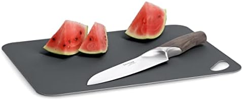 Zeller 26156 Cutting Mat Set 2-Piece Plastic Anthracite/Light Grey Approx. 38 x 29 cm Chopping Board Dishwasher Safe