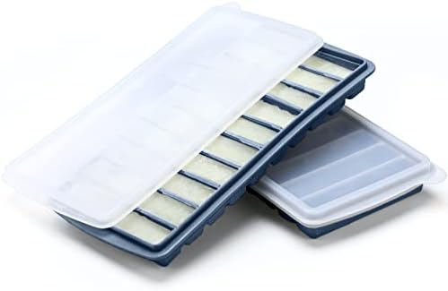 Eaasty 2 Pcs Breastmilk Freezer Storage Baby Food Milk Freezer Trays, Blue