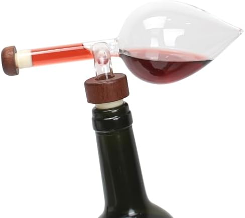 Wine Aerator Decanter Bulb, Italian Aireador De Vino, Wine Whisky Bottle Decantador Dosificador Pourer for Taste Better, Clear Glass Spout, Accessories for Birthday Father Gift Home Gathering, No Drip
