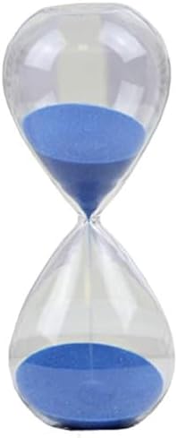 GracesDawn Transparent Glass Hourglass Sand Timer 60 Minutes with (Blue)
