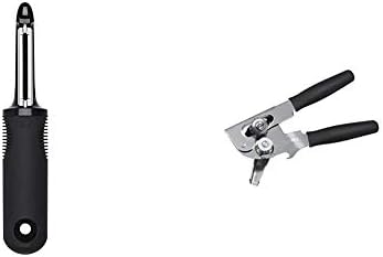 OXO Good Grips Swivel Peeler & Swing-A-Way 407BK Portable Can Opener, Black