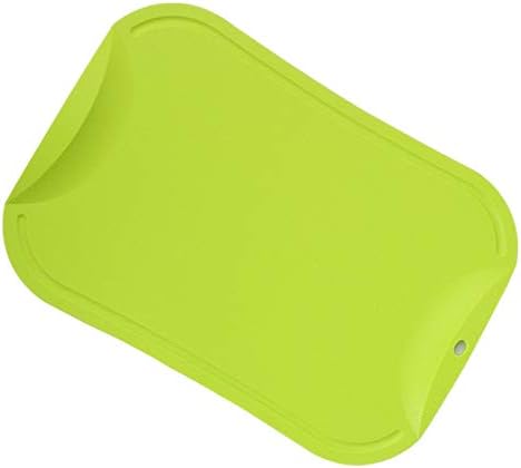doblé Non-Scratch Flexible Cutting Board for Chopping, Scratch Free Juice Grooves with Easy Grip Handle, Non-Slip Dishwasher Safe for Kitchen (Small (11.2" x 7.79"), Green)