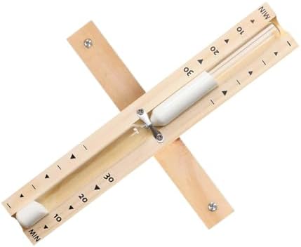 Sauna 30 Minute Sand Timer Hourglass, 30 Min Wooden Sauna Sand Watch, Rotating White Sand Clock, Reloj De Arena, Hear Resistant Wood Hour Glass Sandglass, SPA Room