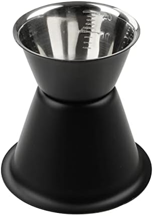 Fackelmann 49765 Cocktail dispenser, Alcohol dispenser, 2cl and 4cl, Matte black, Stainless steel, 6x6cm