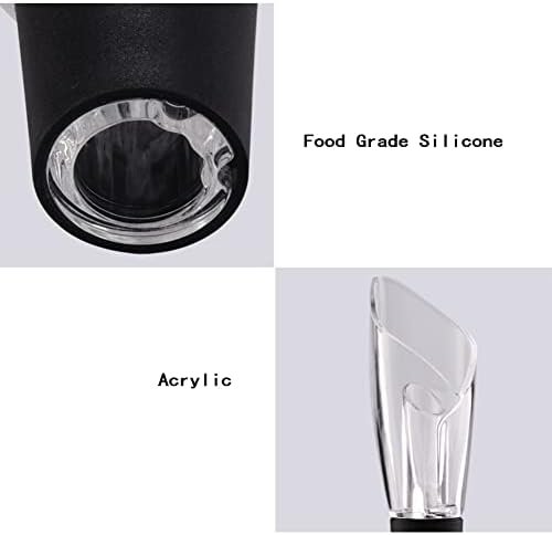 2 Pack Wine Aerator Pourer Spout Premium Wine Aerator Tulips Shaped Aerator Wine Pour Wine Bottle Aerator Pourer for Red and White Wine Lover Gift, Black