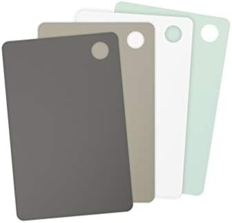 Tovolo Small Flexible Cutting Mats Set of 4 Chopping Boards for Meal Prep Cut Slice Dice Fruits Veggies & Meats, Easy Clean Dishwasher Safe Small Nylon Cutting Board Kitchen Mat Set, 11.5" L X 7.5" W