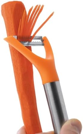 Progressive International Orange and Stainless Steel Julienne Peeler