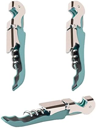Professional Waiter Corkscrew Wine Openers Set(2PCS), Heavy Duty Stainless Steel Hinges Wine Key for Restaurant Waiters, Sommelier, Bartenders