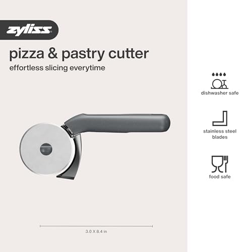 Zyliss Pizza Cutter with Removable Wheel, New Sharp Edge Pizza Cutter