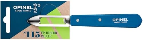 Opinel No. 115 Essential Stationary Peeler, Hornbeam Wood (Blue)