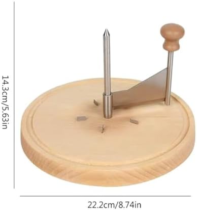 Cheese Curler Wheel Cheese Shaver for Tête de Moine Flower Wooden Base Stainless Steel Blade Cheese Curler Slicer Chocolate Cutting Tool for Restaurants Cafes Dessert Shops Home for gifts