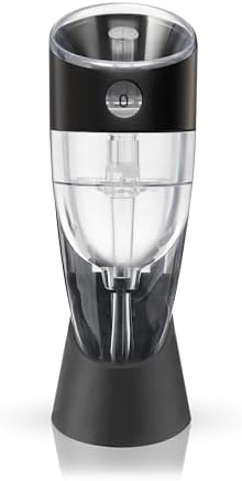 Innovine Wine Aerator, Instant Decanter with Adjustable Dial to Custom Aeration, Enhance Flavor, Smooth Pour, Perfect for White and Red Wines, Home Bar Accessories, Set of 1, Graphite