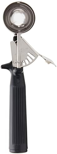 Winco ICOP-30 Ice Cream Disher with Black Handle, Size 30, Stainless Steel