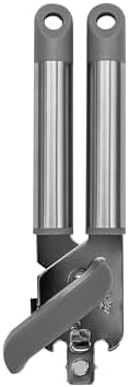 Fackelmann Mode Can Opener, Tin Opener with Bottle Opener, with Hanging Loop, Stainless Steel, 21x5x5cm, Grey & Silver
