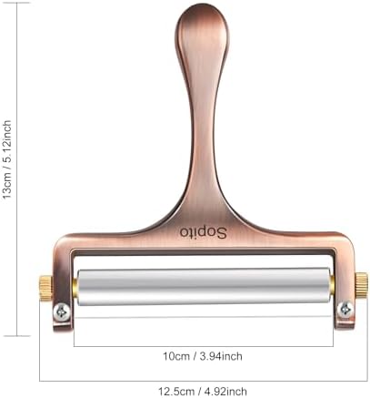 Sopito Stainless Steel Wire Cheese Slicer with 3 Extra Wires, Copper