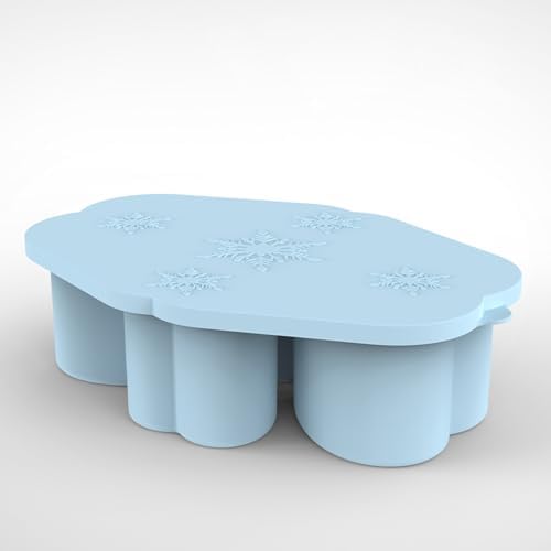 Ice Cube Trays for Stanley Cup 20 30 40 OZ Tumbler Ice Mold Heart Shape Silicone Ice Cube Tray with Lid, Stanley Ice Mold and Maker Ice Cube for Cocktails, Whisky, Juice (30-40 OZ, Blue)