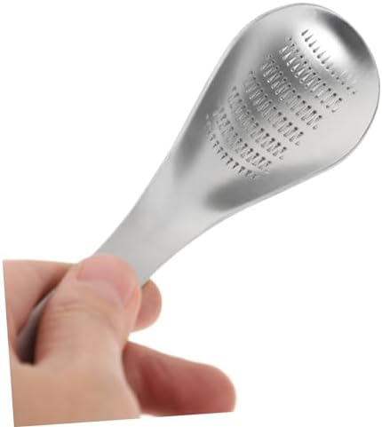 2pcs Stainless Steel Garlic Press Ginger Grater Zester Spoon Fruits Root Vegetable Zester Spoon