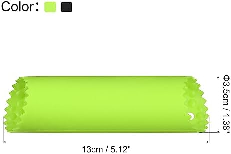 uxcell Garlic Peeler Skin Remover Roller Keeper, Silicone Garlic Peeler Tube Non Slip 5.12inch Long for Useful Kitchen Tools, Black/Green