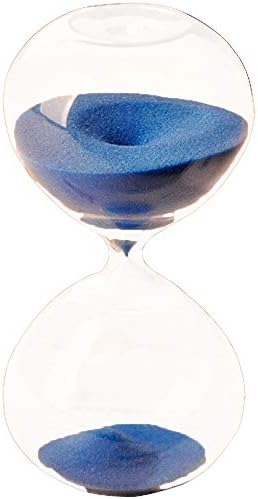 Graces Dawn Super Beautiful Transparent Glass Hourglass Sand Timer 60 Minutes with (Blue)