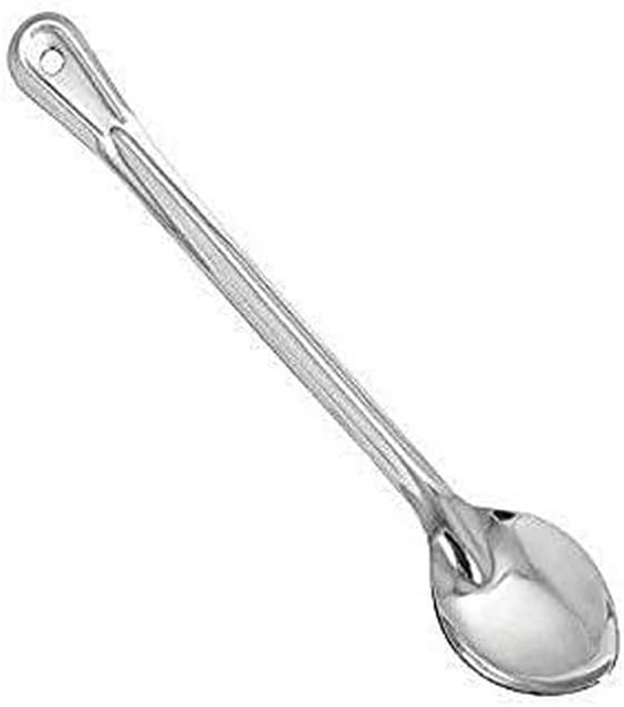 Winco Prime Stainless Steel Basting Spoon, NSF, Solid, 15"
