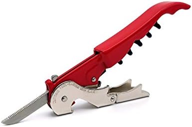 Pulltap's Genuine Slider 900 Waiter's Corkscrew – Double-Hinged Wine Key with Sliding Foil Cutter – Patented Design – Made in Spain – Rojo (Red)