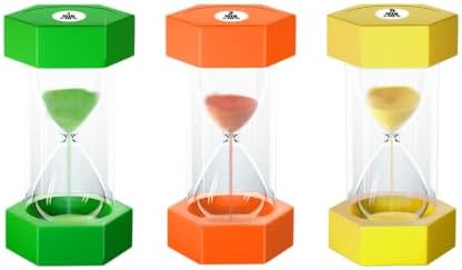 Sand Timer for Kids 1/2/5Minutes(Pack of 3)