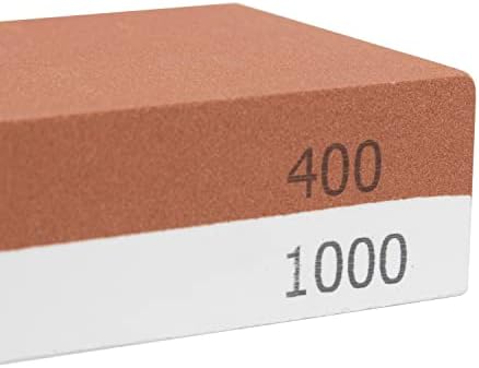 NEIKO 54004A Whetstone, Knife Sharpening Stone, 400 & 1000 Grit, Coarse, 2 Side Sharpener Stone, Water Sharpening Stone Set, Scissor, Blade, Kitchen Knife Sharpener Stone, Wet Stone Sharpening Kit