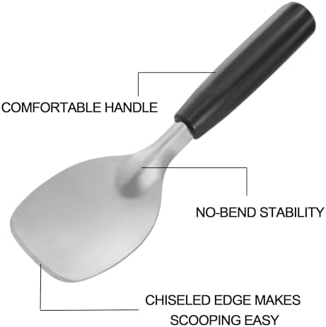 4 oz Stainless Steel Ice Cream Scoop with Trigger Release + Ice Cream Spade