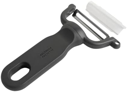 Kuhn Rikon Family Y Peeler, Vegetable Peeler with Straight Stainless Steel Blade, Potato Peeler for Fruits and Vegetables, Grey