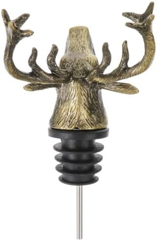Happyyami Christmas Wine Aerators Stag Head Wine Pourer Elk Head Deer Wine Aerator Reindeer Bottle Pourer Christmas Holiday Party Table Decoration