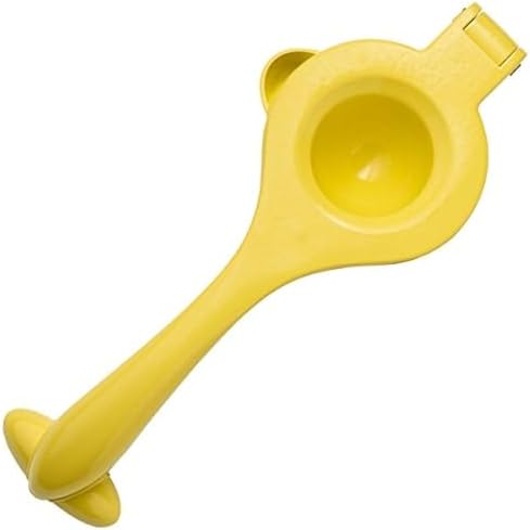 TableCraft V119 Metal Citrus Juicer, Yellow, Handheld Lemon and Lime Squeezer, Dishwasher Safe, Aluminum Alloy, For Perosnal and Professional Use