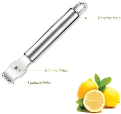 Lemon Squeezer + Cutter + Peeler, Set of 3, Ideal for drinks, cocktails or salads. Complete 3 products kit to extract juice, cut and grate your lemons, 8x6
