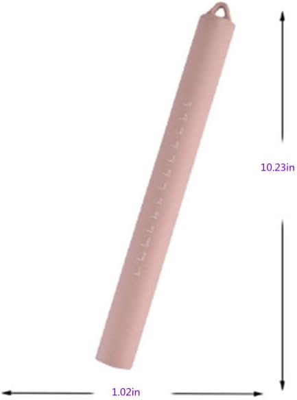 Small stainless Steel Inner Core Silicone Rolling Pin Non-stick Dough Roller(Pink)