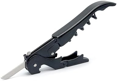 Pulltap's Genuine Slider 900 Waiter's Corkscrew – Double-Hinged Wine Key with Sliding Foil Cutter – Patented Design – Made in Spain – Black/Black